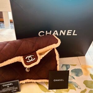 Chanel Suede Shearling bag